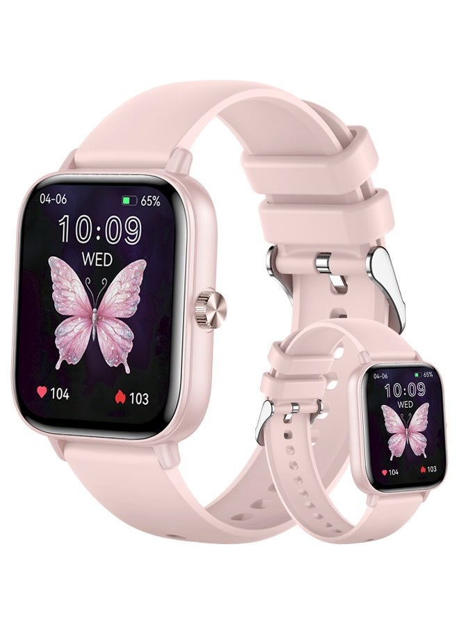 Smart Watch for Women Men Heart Rate Monitor Fitness Tracker, Pink Smart Watches for Women Digital Mens Watches Answer Call Waterproof Running Smartwatch Compatible Android IOS
