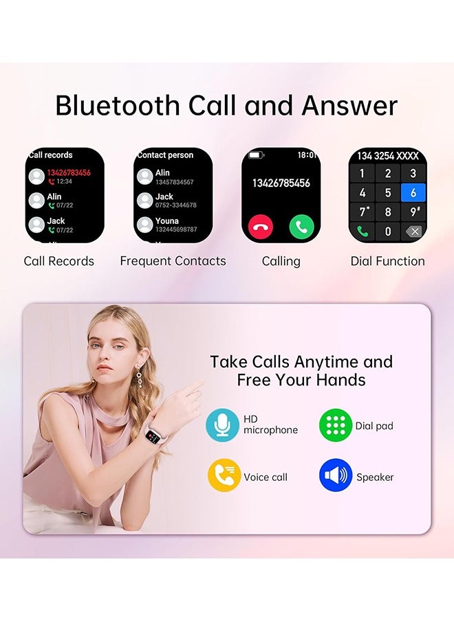 Smart Watch for Women Men Heart Rate Monitor Fitness Tracker, Pink Smart Watches for Women Digital Mens Watches Answer Call Waterproof Running Smartwatch Compatible Android IOS