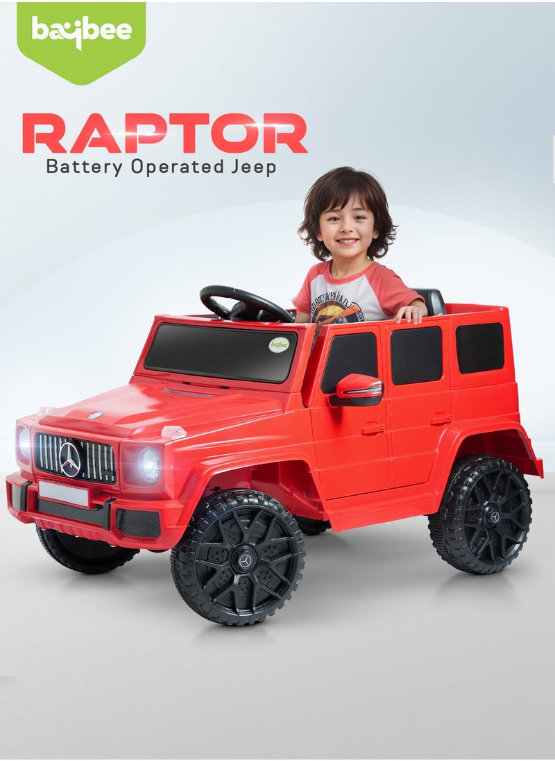 Battery Operated Jeep for Kids Rechargeable Battery Car for Kids with Music, Led Light & Remote Control Ride On Kids Car Jeep Racing Baby Car Electric Car for Kids Children 2 to 6 Years Boy Girl Red