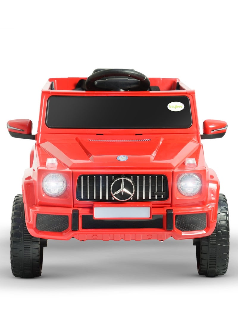 Battery Operated Jeep for Kids Rechargeable Battery Car for Kids with Music, Led Light & Remote Control Ride On Kids Car Jeep Racing Baby Car Electric Car for Kids Children 2 to 6 Years Boy Girl Red