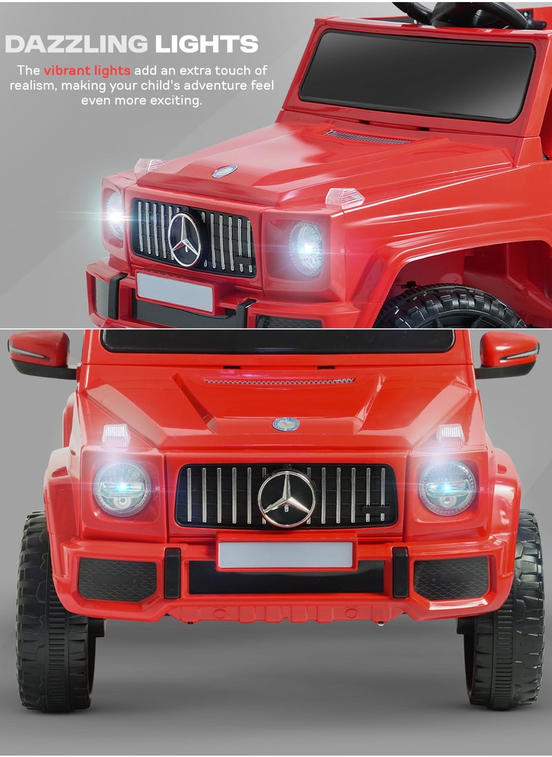 Battery Operated Jeep for Kids Rechargeable Battery Car for Kids with Music, Led Light & Remote Control Ride On Kids Car Jeep Racing Baby Car Electric Car for Kids Children 2 to 6 Years Boy Girl Red