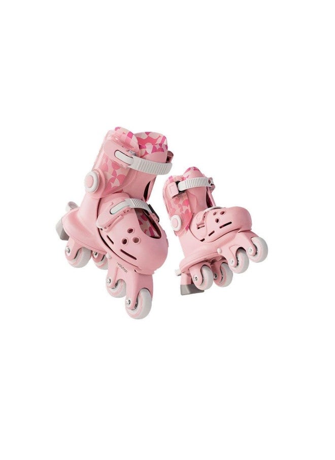 Yvolution Twista 2-in-1 Adjustable In-Line Skates (Pink, S)