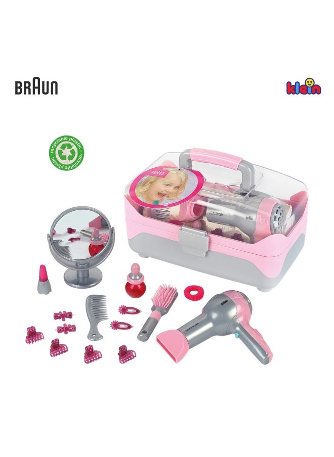 Theo Klein Braun Hairstyling & Hairdryer Case