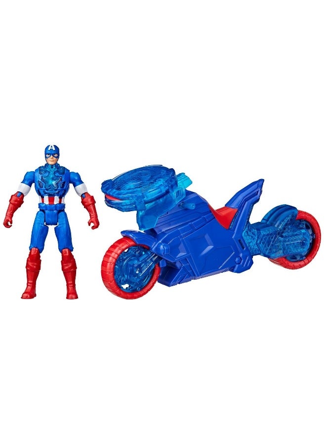 Marvel Avengers Captain America Shield-Shot Cycle & Figure Set (10 cm)