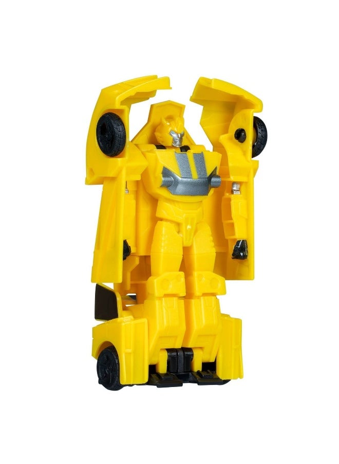 Transformers Earthspark 1-Step Smash Changers Bumblebee Action Figure (10.16 cm)