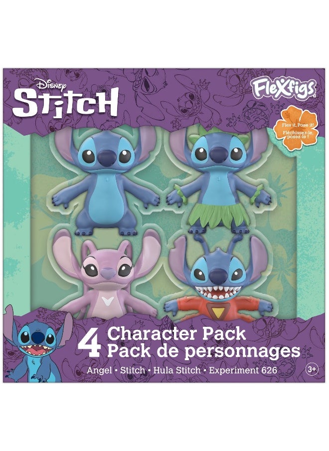 Disney Lilo & Stitch FleXfigs 4 Characters Pack (Set of 4)