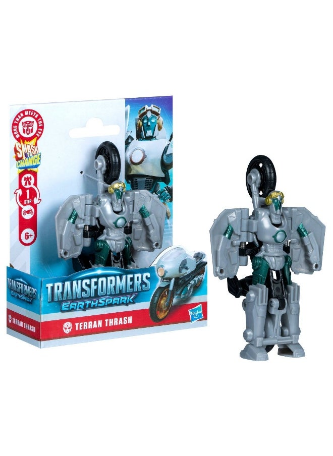 Transformers Earthspark 1-Step Smash Changers Terran Thrash Action Figure (10.16 cm)