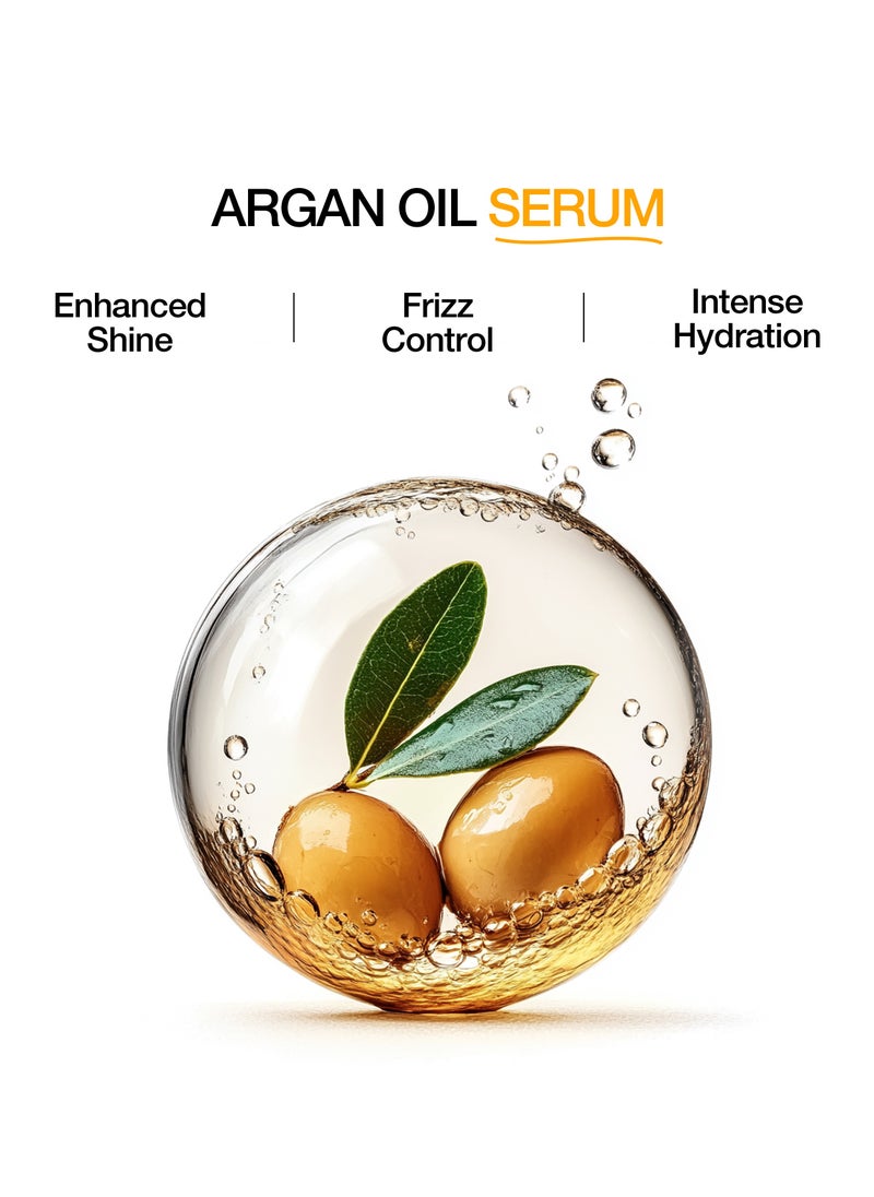 Smoothing Serum (Pack of 1/3.4 fl oz) - 100% Pure Organic Argan Oil | Hydrating Strength Shine Dry Damaged Repair Anti-Frizz Moistures Nourishment
