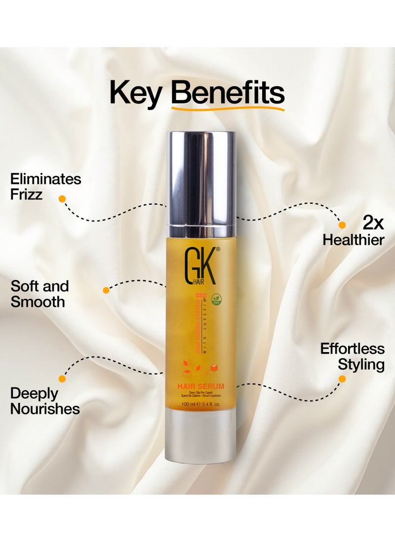 Smoothing Serum (Pack of 1/3.4 fl oz) - 100% Pure Organic Argan Oil | Hydrating Strength Shine Dry Damaged Repair Anti-Frizz Moistures Nourishment