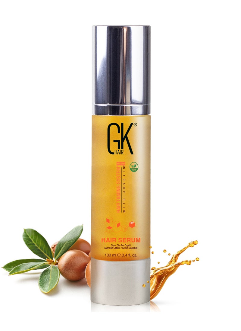 Smoothing Serum (Pack of 1/3.4 fl oz) - 100% Pure Organic Argan Oil | Hydrating Strength Shine Dry Damaged Repair Anti-Frizz Moistures Nourishment