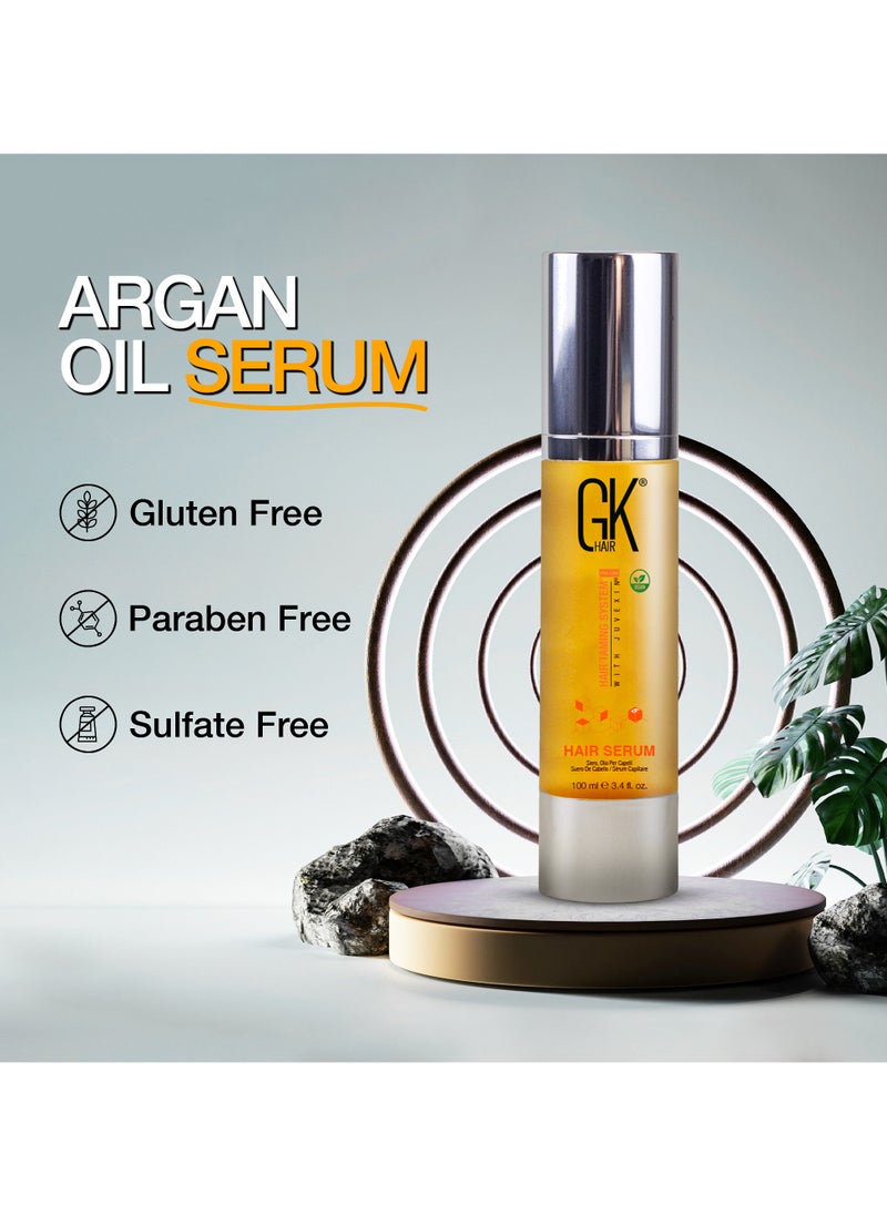 Smoothing Serum (Pack of 1/3.4 fl oz) - 100% Pure Organic Argan Oil | Hydrating Strength Shine Dry Damaged Repair Anti-Frizz Moistures Nourishment