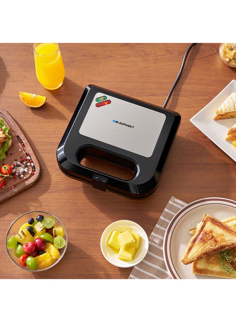 2-Slice Sandwich Maker, 750W, Fixed Plates 750 W KSM565 Stainless Steel/Black