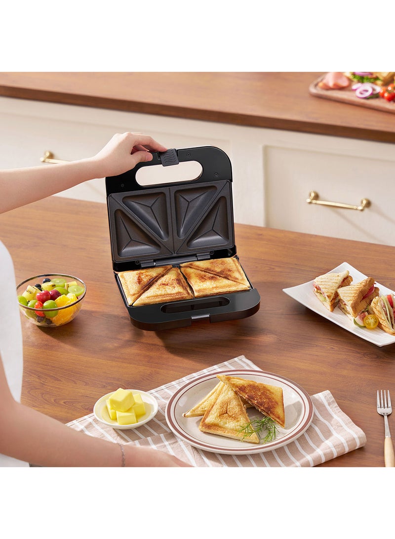 2-Slice Sandwich Maker, 750W, Fixed Plates 750 W KSM565 Stainless Steel/Black