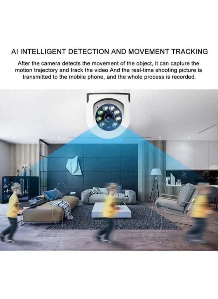 2Pcs Light Bulb Security Camera 2.4GHz u0026 5G WiFi Outdoor, 1080P E27 Light Socket Security Camera, Indoor 360° Home Security Cameras, Full Color Day and Night