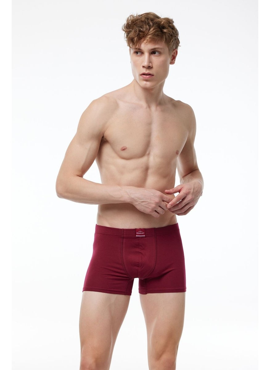 Men's Claret Red Cotton Elastane Boxer 074 1M074