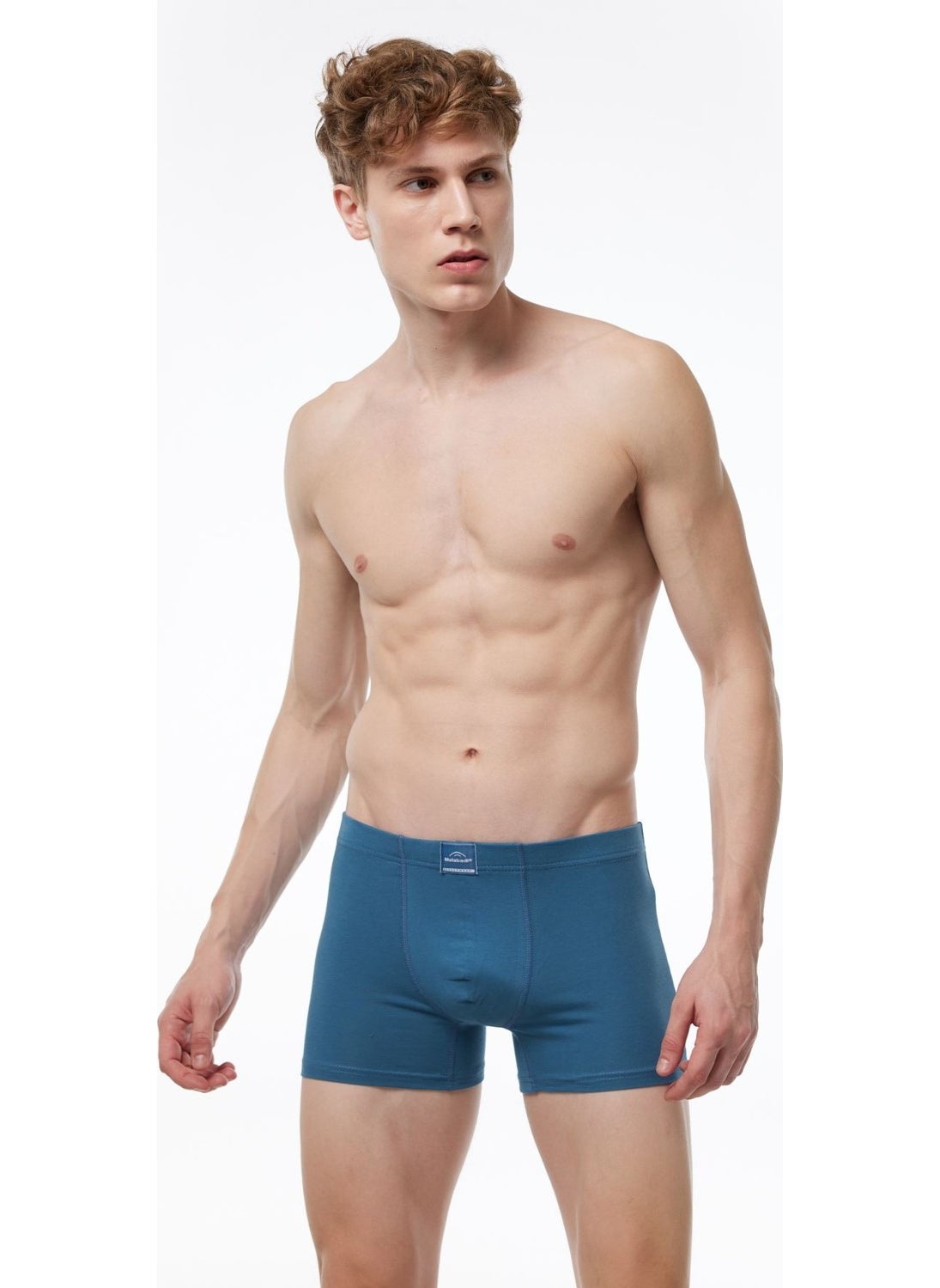 Men's Blue Cotton Elastane Boxer 074 1M074