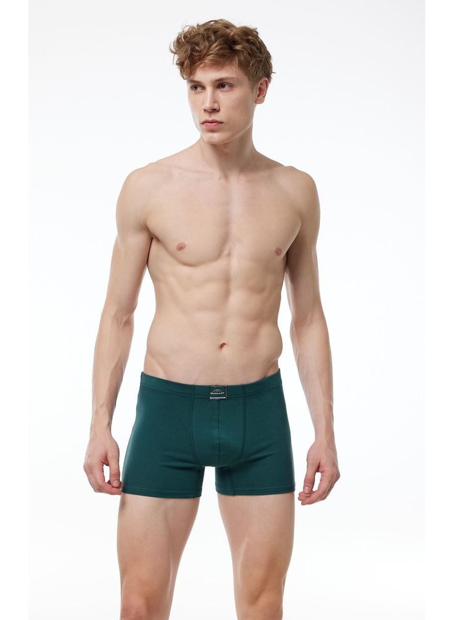 Men's Green Cotton Elastane Boxer 074 1M074