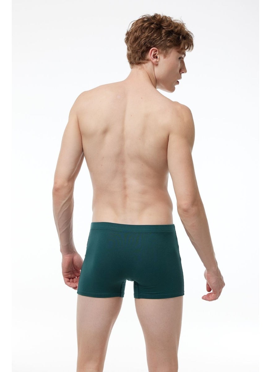 Men's Green Cotton Elastane Boxer 074 1M074
