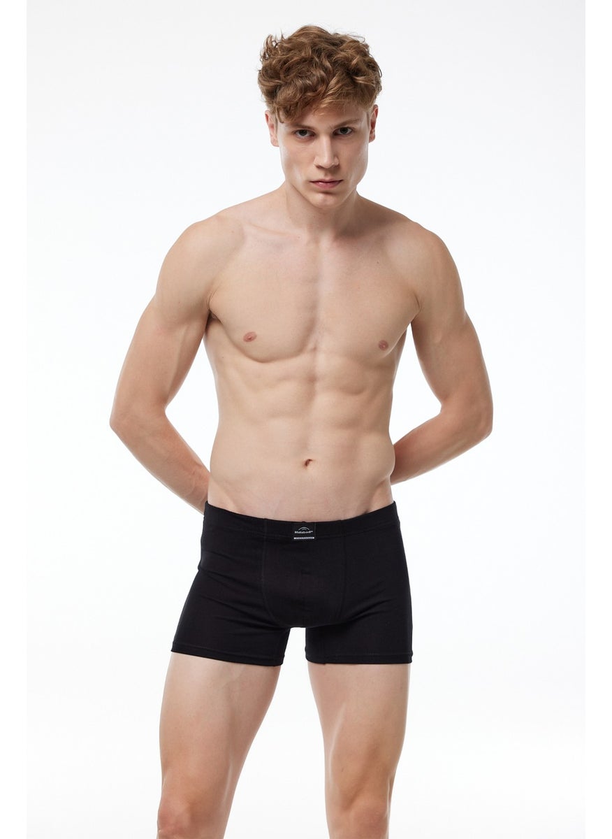 Men's Black 3 Piece Cotton Elastane Boxer 3M074
