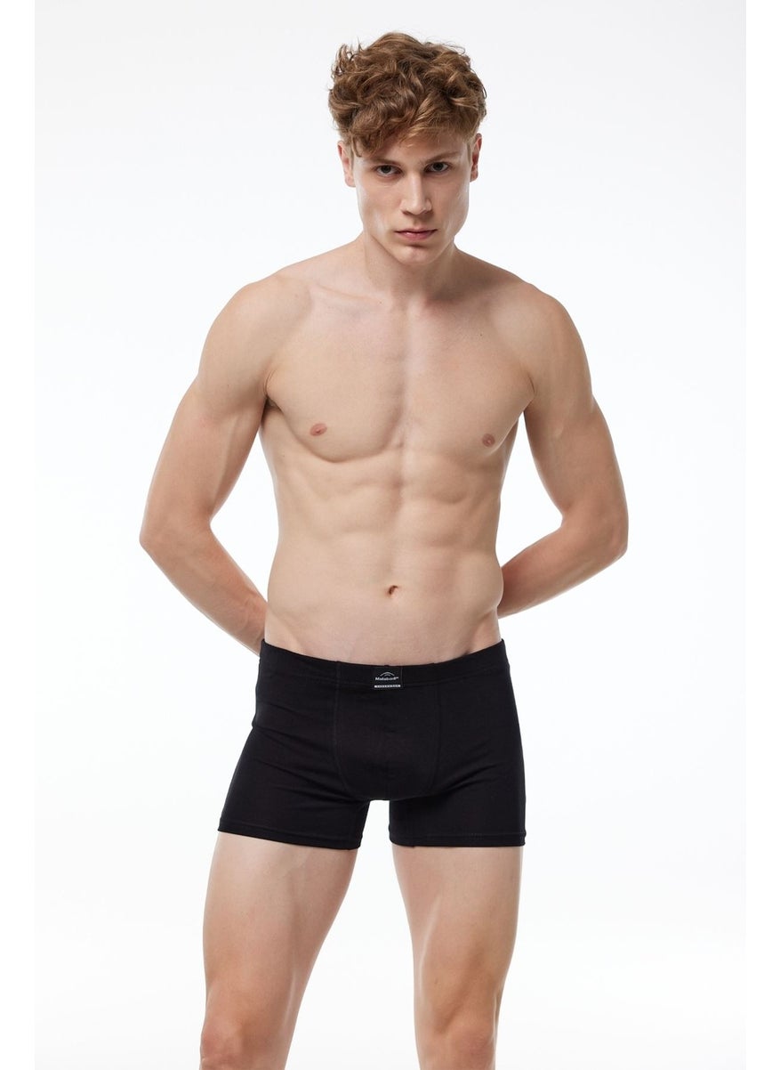Men's Black Cotton Elastane Boxer 074 1M074