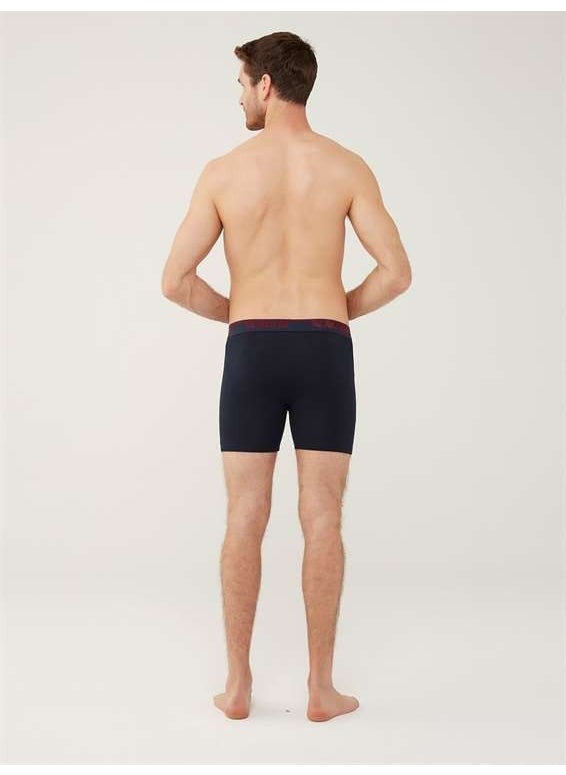 BASE. Polo Assn. Men's Black - Anthracite Melange - Navy Blue 3-Piece Long-Legged Boxer 80454Y