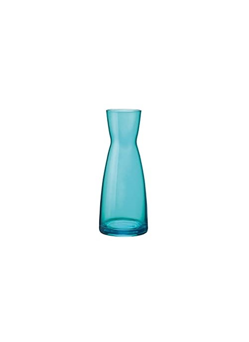 Bormioli Rocco Glass Vase 20.6 Cms 1 Pc, Ypsilon Caraffa Sky Blue Colour