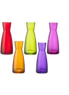 Bormioli Rocco Glass Vase 20.6 Cms 1 Pc, Ypsilon Caraffa Sky Blue Colour