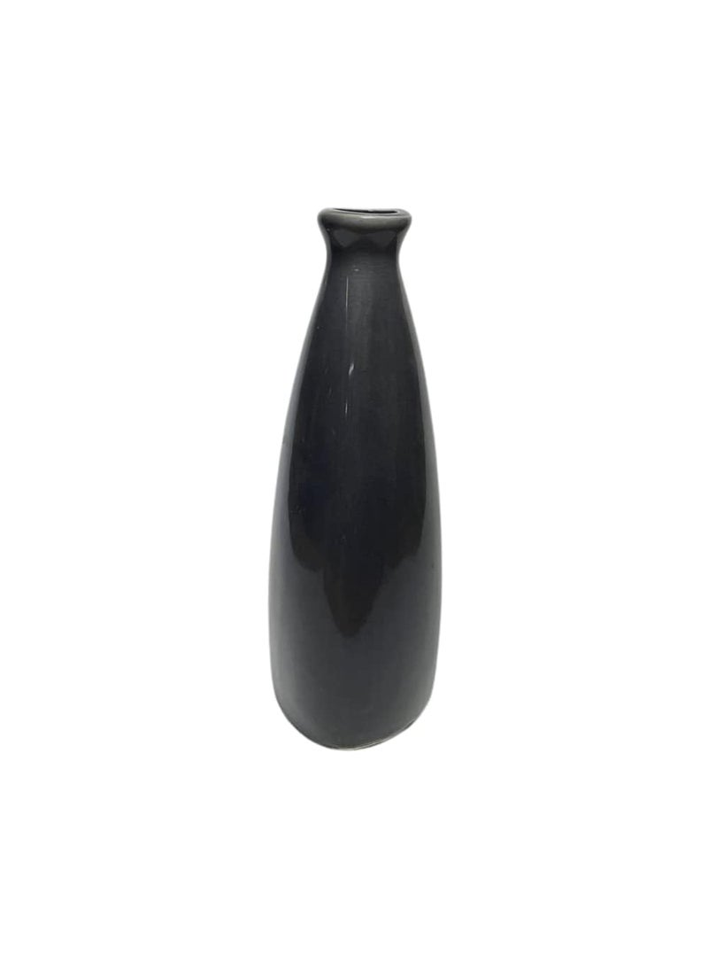 The Decor Lane Modern Decorative Vases for Home Decor | Kitchen | Office or Living Room |Office or Living Room | Bottle Shape Flower Vase Office Table Living Room Center Table Ceramic Pot (Black)