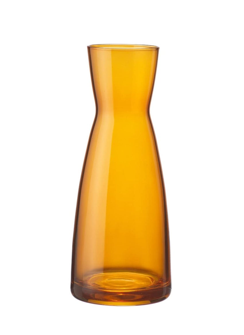 Bormioli Rocco Glass Vase 20.6 Cms 1 Pc, Ypsilon Caraffa Orange Colour
