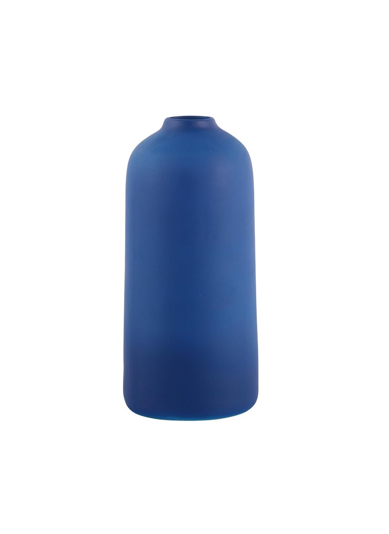 The Decor Lane Modern Decorative Vases for Home Decor | Centerpieces | Kitchen | Office or Living Room - 9.25 Inches (Blue Cylinder)