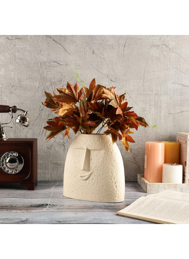 The Decor Lane Modern Decorative Face Ceramic Vase for Home Décor | Centerpieces | Kitchen | Office or Living Room (Smile) 9 Inches