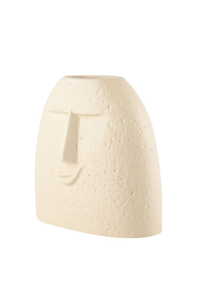 The Decor Lane Modern Decorative Face Ceramic Vase for Home Décor | Centerpieces | Kitchen | Office or Living Room (Smile) 9 Inches