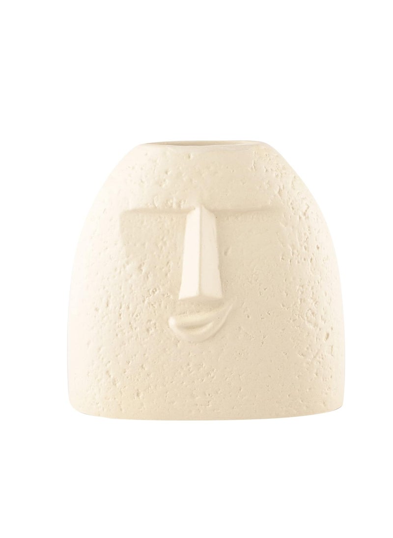 The Decor Lane Modern Decorative Face Ceramic Vase for Home Décor | Centerpieces | Kitchen | Office or Living Room (Smile) 9 Inches