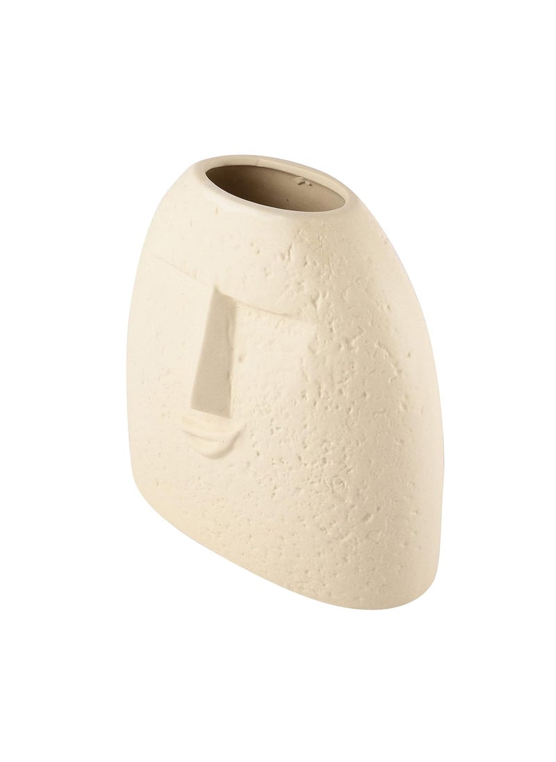 The Decor Lane Modern Decorative Face Ceramic Vase for Home Décor | Centerpieces | Kitchen | Office or Living Room (Smile) 9 Inches