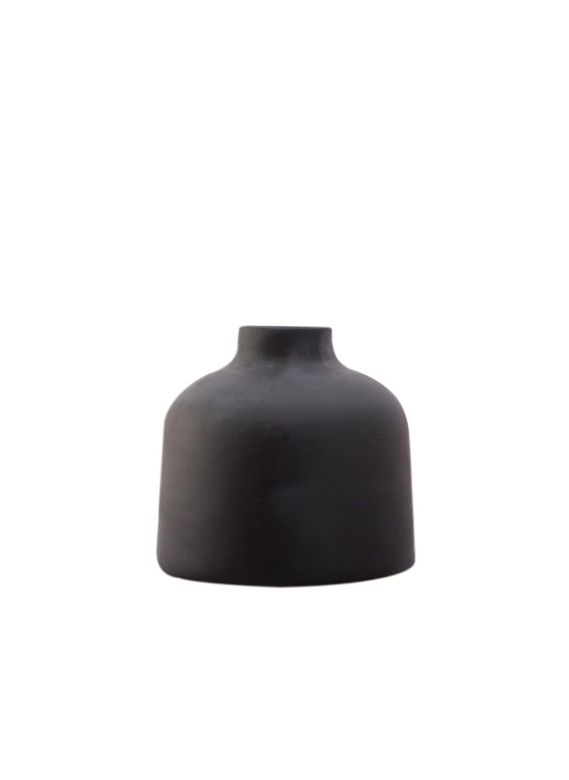 The Decor Lane Modern Decorative Vases for Home Decor | Centerpieces | Kitchen | Office or Living Room - 5.5 Inches & 3 inches (Black Set of 2)
