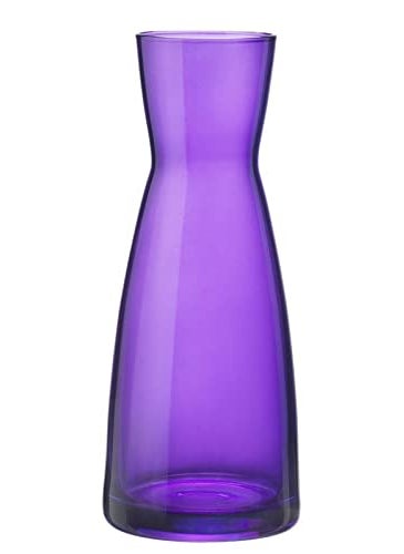 Bormioli Rocco Glass Vase 20.6 Cms 1 Pc, Ypsilon Caraffa Purple Colour Vase