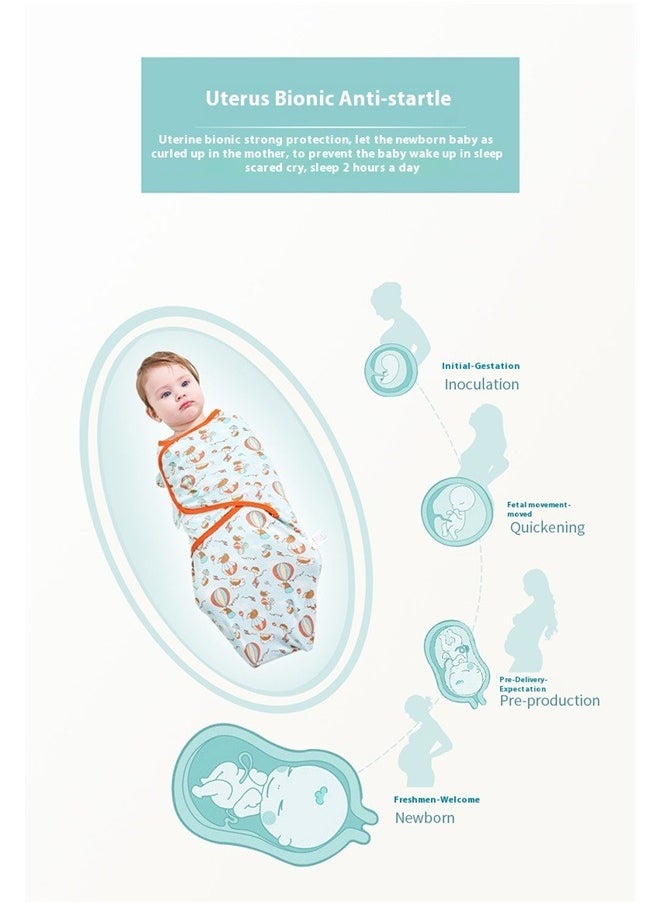 Pack Of 2 Cotton Swaddle Wrap Blanket，SwaddleMe by Original Swaddle with Easy-Change, Improves Sleep & Calms Startle Reflex, 70 * 58 (3-4 months)