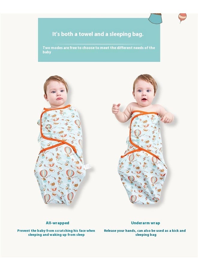 Pack Of 2 Cotton Swaddle Wrap Blanket，SwaddleMe by Original Swaddle with Easy-Change, Improves Sleep & Calms Startle Reflex, 70 * 58 (3-4 months)