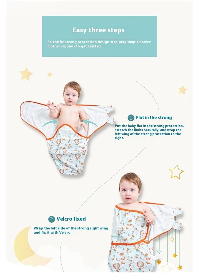 Pack Of 2 Cotton Swaddle Wrap Blanket，SwaddleMe by Original Swaddle with Easy-Change, Improves Sleep & Calms Startle Reflex, 70 * 58 (3-4 months)