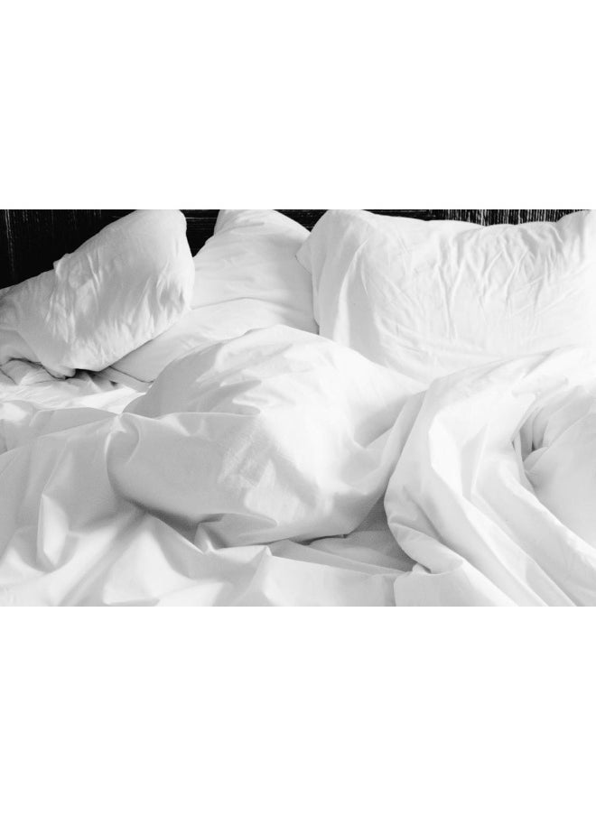 Tache Home Fashion 4 Piece Super Soft Bulk Wholesale Motel Hotel Hospitality Dorm Guest Bed Bedroom Basic Bed Sheet Set, Cal King, White