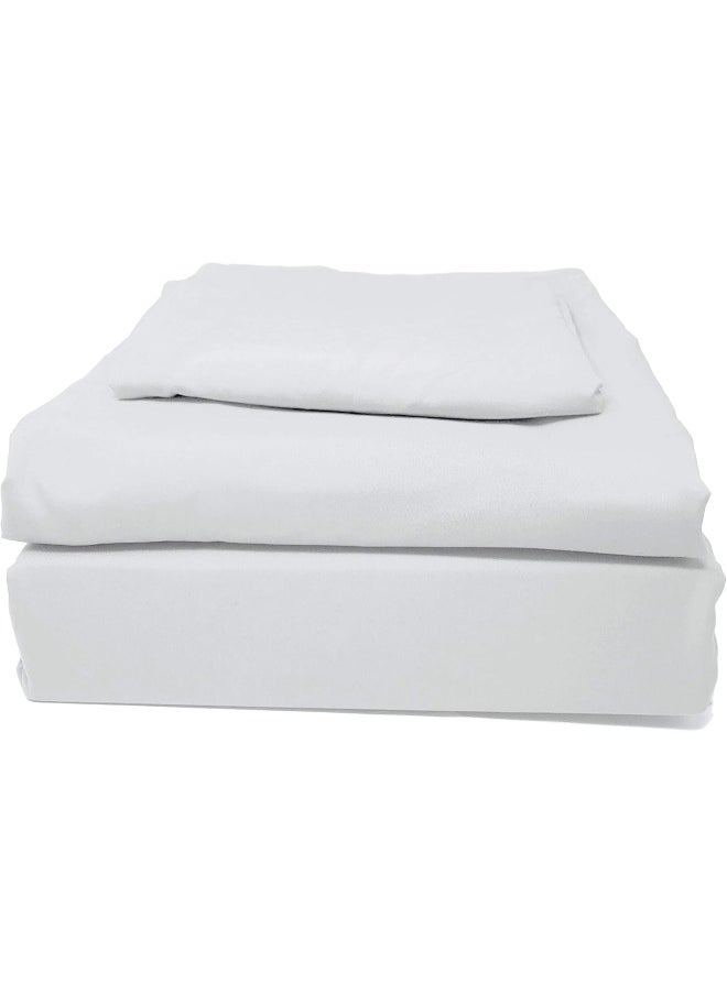 Tache Home Fashion 4 Piece Super Soft Bulk Wholesale Motel Hotel Hospitality Dorm Guest Bed Bedroom Basic Bed Sheet Set, Cal King, White