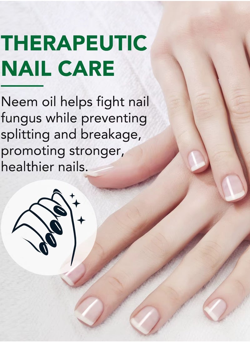60ml Neem Oil for Hair Growth and Skin Care Pure Cold Pressed Organic Neem Oil for Hair Skin Nails promote Healthy Hair Growth Reduce Fine Lines Dark Spots Anti Aging Essential Serum
