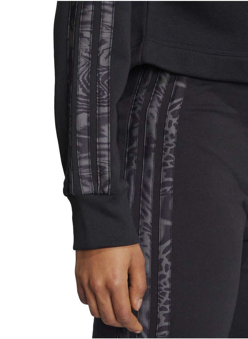 Essentials 3 Stripes Print French Terry Hoodie