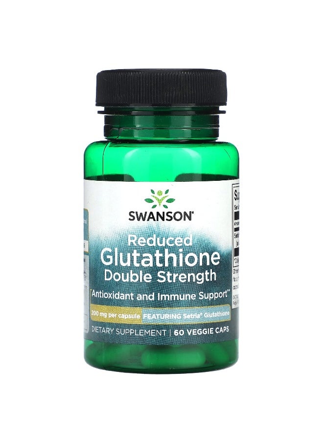 Swanson, Reduced Glutathione Double Strength, 200 mg, 60 Veggie Caps