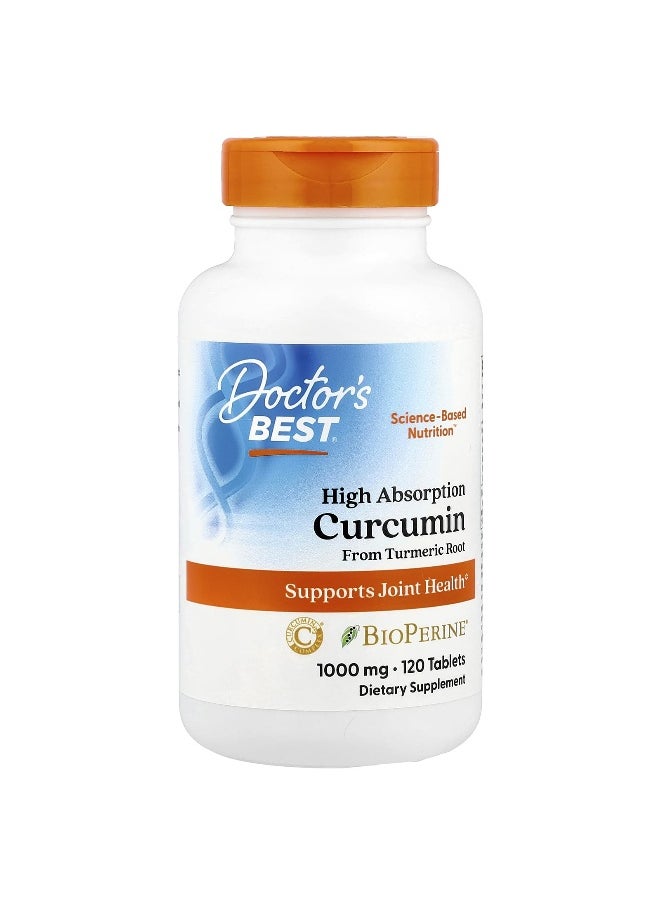 Doctor's Best, High Absorption Curcumin, 120 Tablets