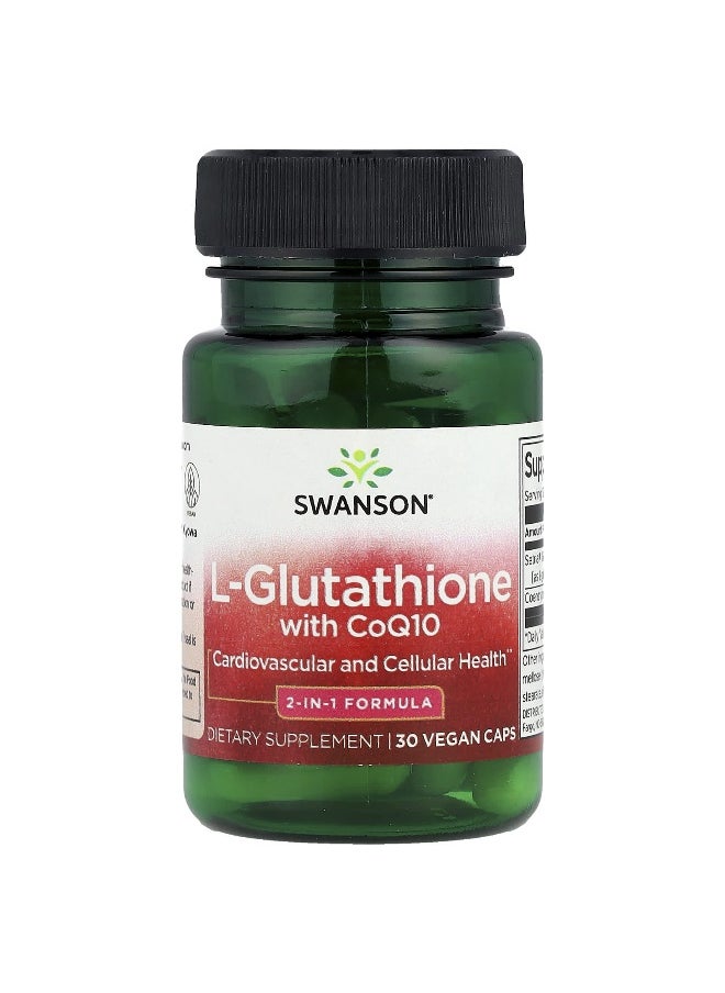 Swanson, L-Glutathione with CoQ10, 30 Vegan Caps