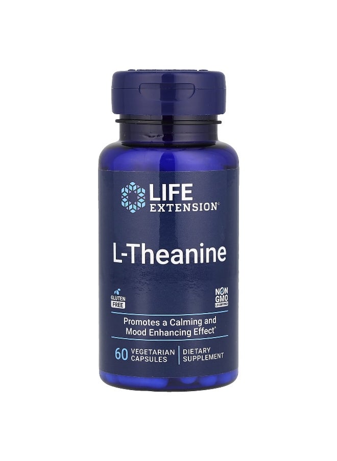 Life Extension, L-Theanine, 200 mg, 60 Vegetarian Capsules (100 mg per Capsule)