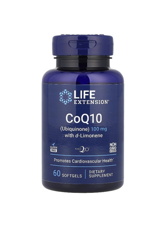 Life Extension, CoQ10 (Ubiquinone) with d-Limonene, 100 mg, 60 Softgels
