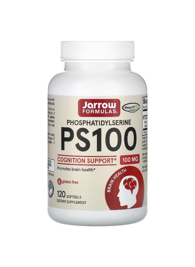 Jarrow Formulas, PS100, Phosphatidylserine, 100 mg, 120 Softgels