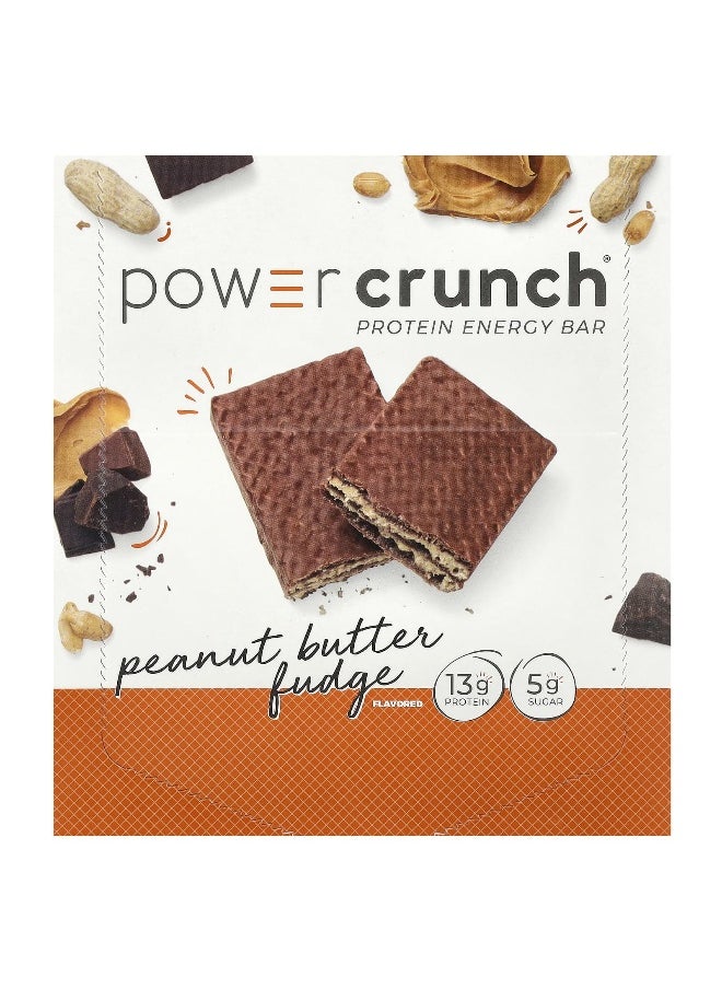 BNRG, Power Crunch® Protein Energy Bar, Peanut Butter Fudge, 12 Bars, 1.4 oz (40 g) Each